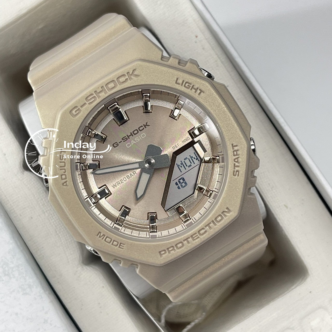 G-Shock GMAP2100ST-9A Orologio Analogico-Digitale, Beige Minimal, Resistente Agli Urti, 200m, LED, Ecologico