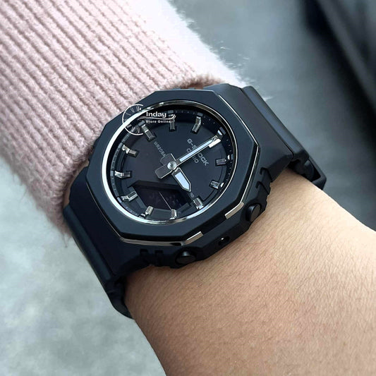 Casio G-Shock Women's Watch GMA-P2110-1A Bio-Based Resin Band Shock Resistant Mineral Glass