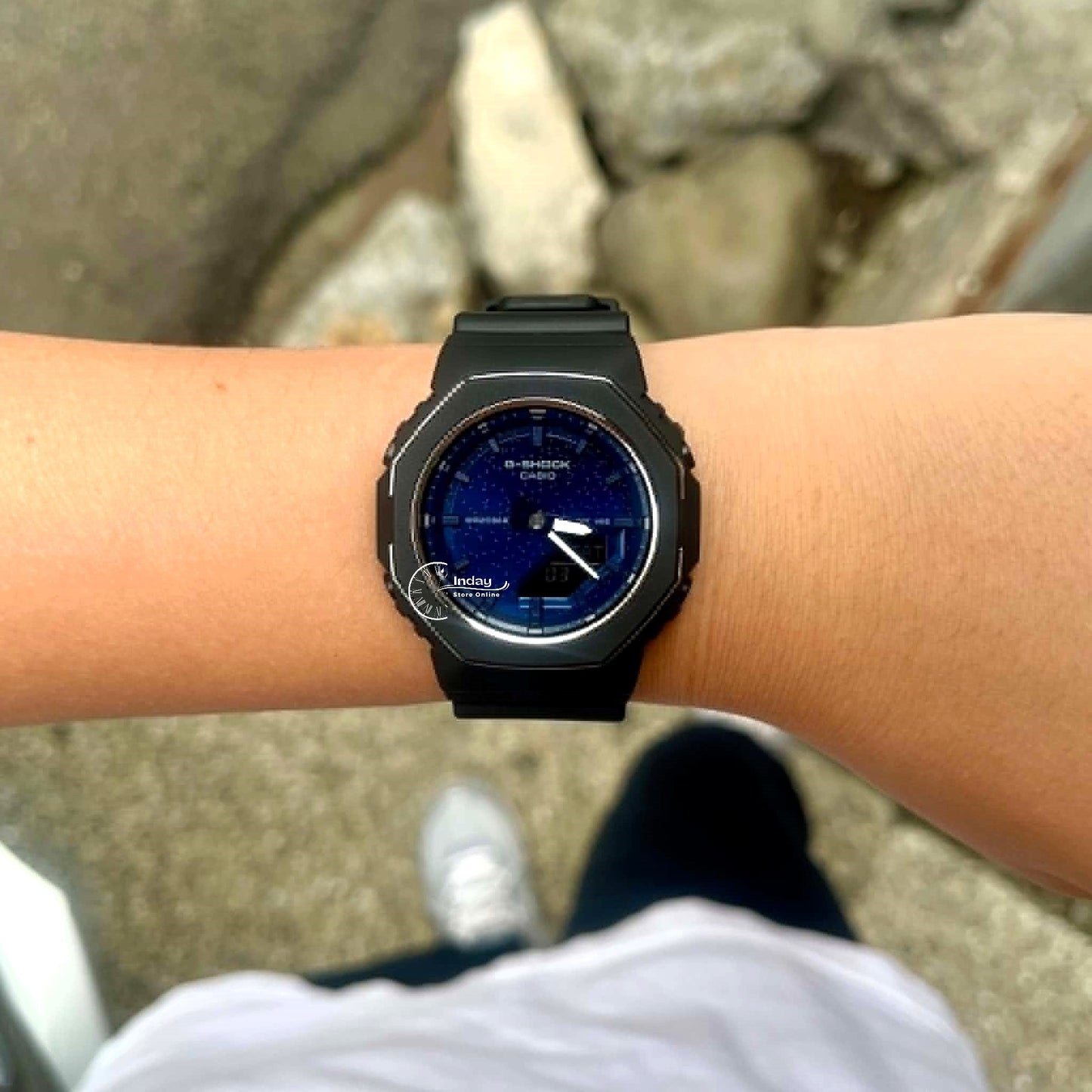 Casio G-Shock Women's Watch GMA-P2110SC-2A Mineral Glass Shock Resistant Resin Band Battery life: 3 Years