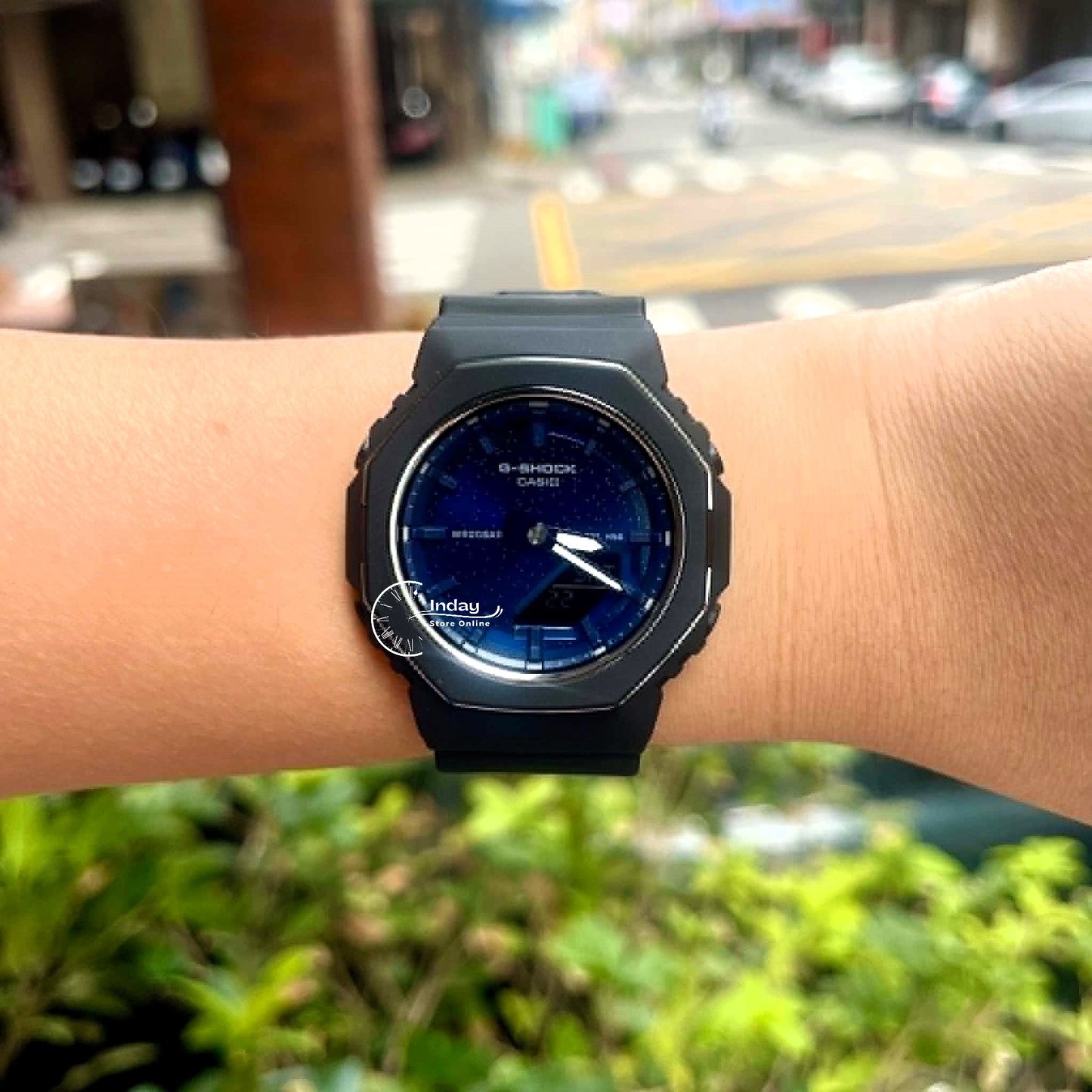 Casio G-Shock Women's Watch GMA-P2110SC-2A Mineral Glass Shock Resistant Resin Band Battery life: 3 Years