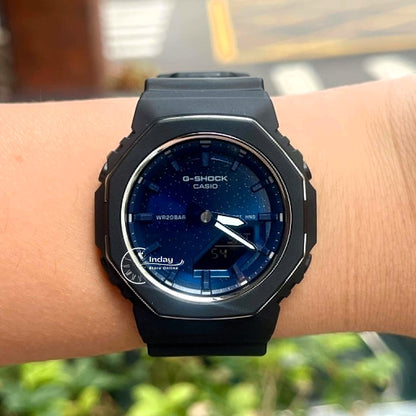 Casio G-Shock Women's Watch GMA-P2110SC-2A Mineral Glass Shock Resistant Resin Band Battery life: 3 Years