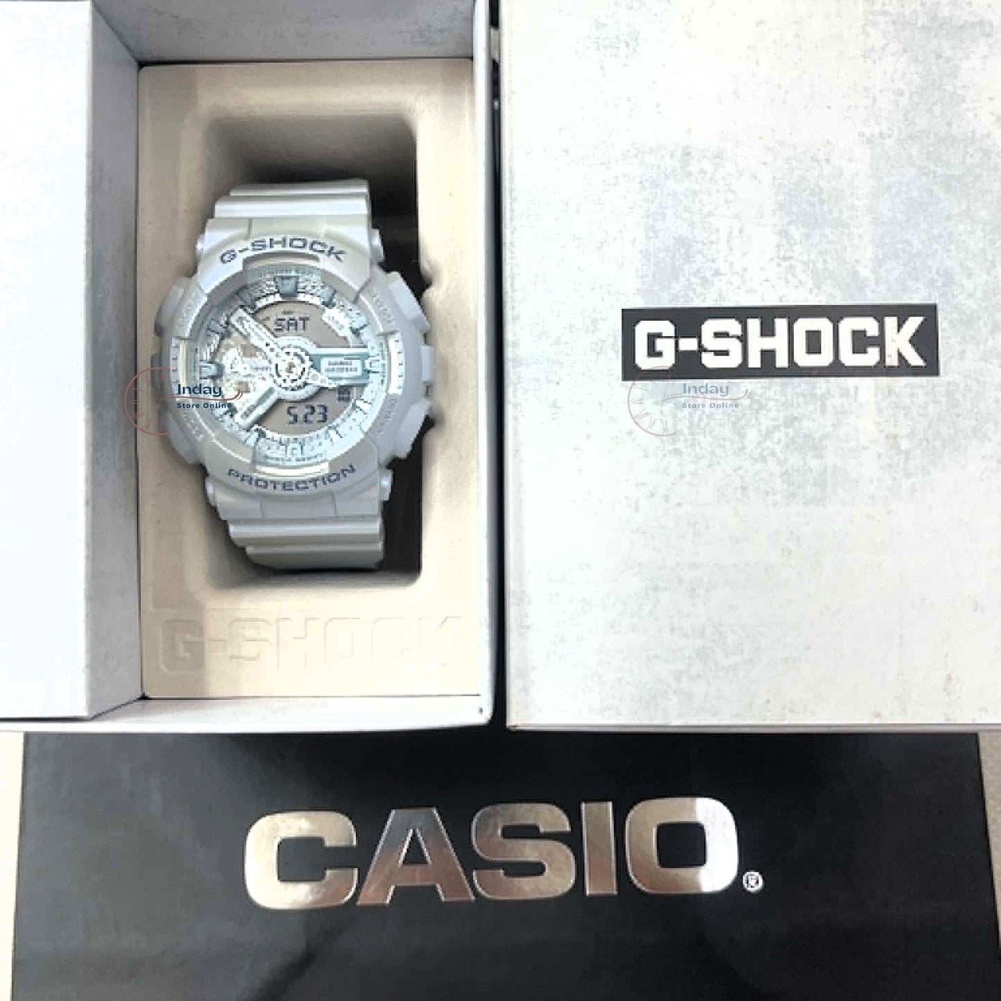 Casio G-Shock Women's Watch GMA-S110ST-2A Resin Band Mineral Glass Shock Resistant Magnetic Resistant