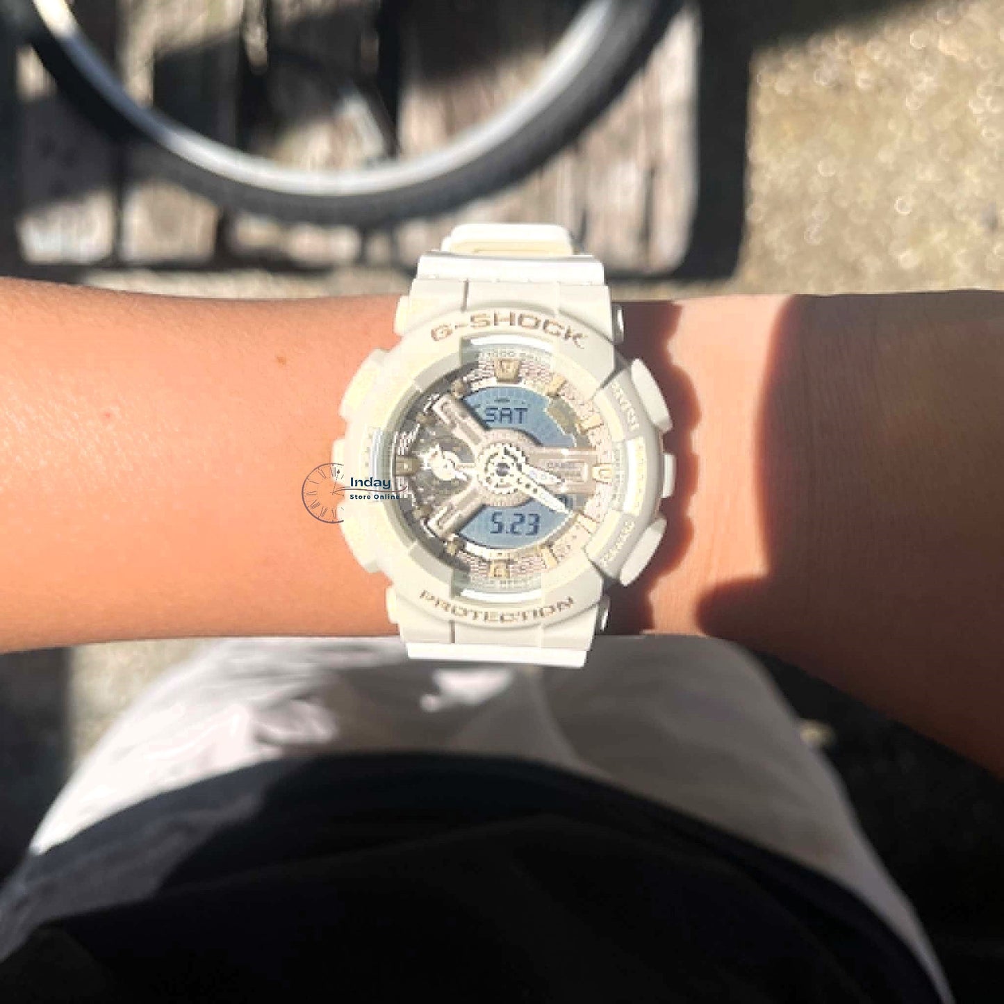 Casio G-Shock Women's Watch GMA-S110ST-7A Resin Band Mineral Glass Shock Resistant Magnetic Resistant