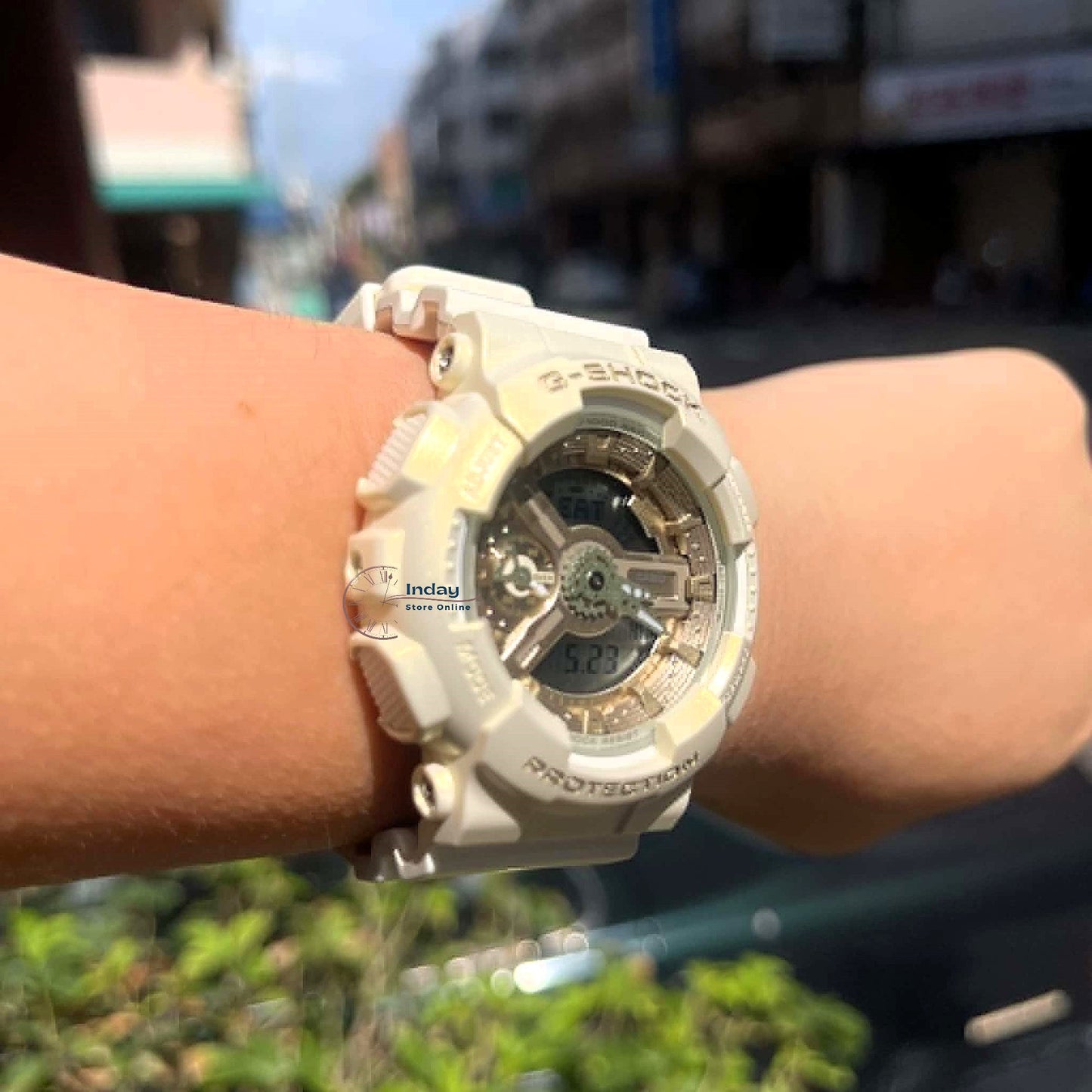Casio G-Shock Women's Watch GMA-S110ST-7A Resin Band Mineral Glass Shock Resistant Magnetic Resistant