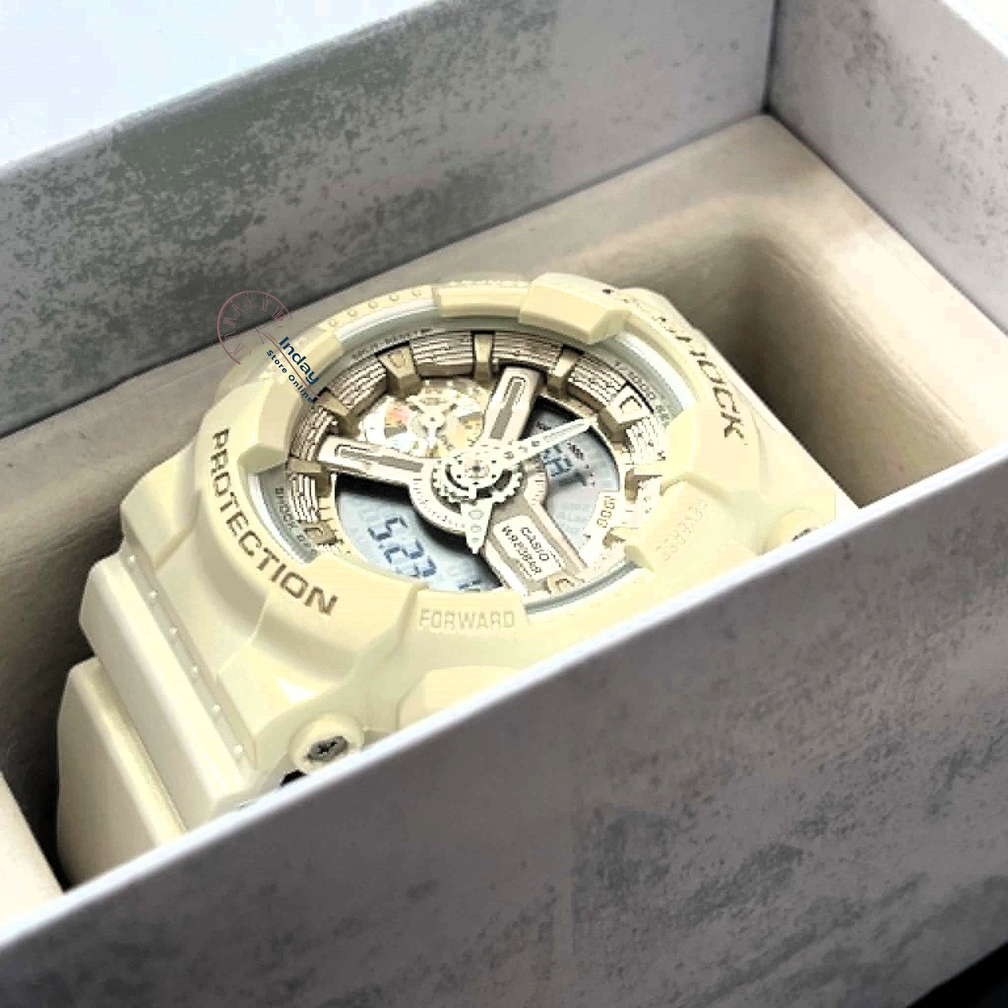 Casio G-Shock Women's Watch GMA-S110ST-7A Resin Band Mineral Glass Shock Resistant Magnetic Resistant