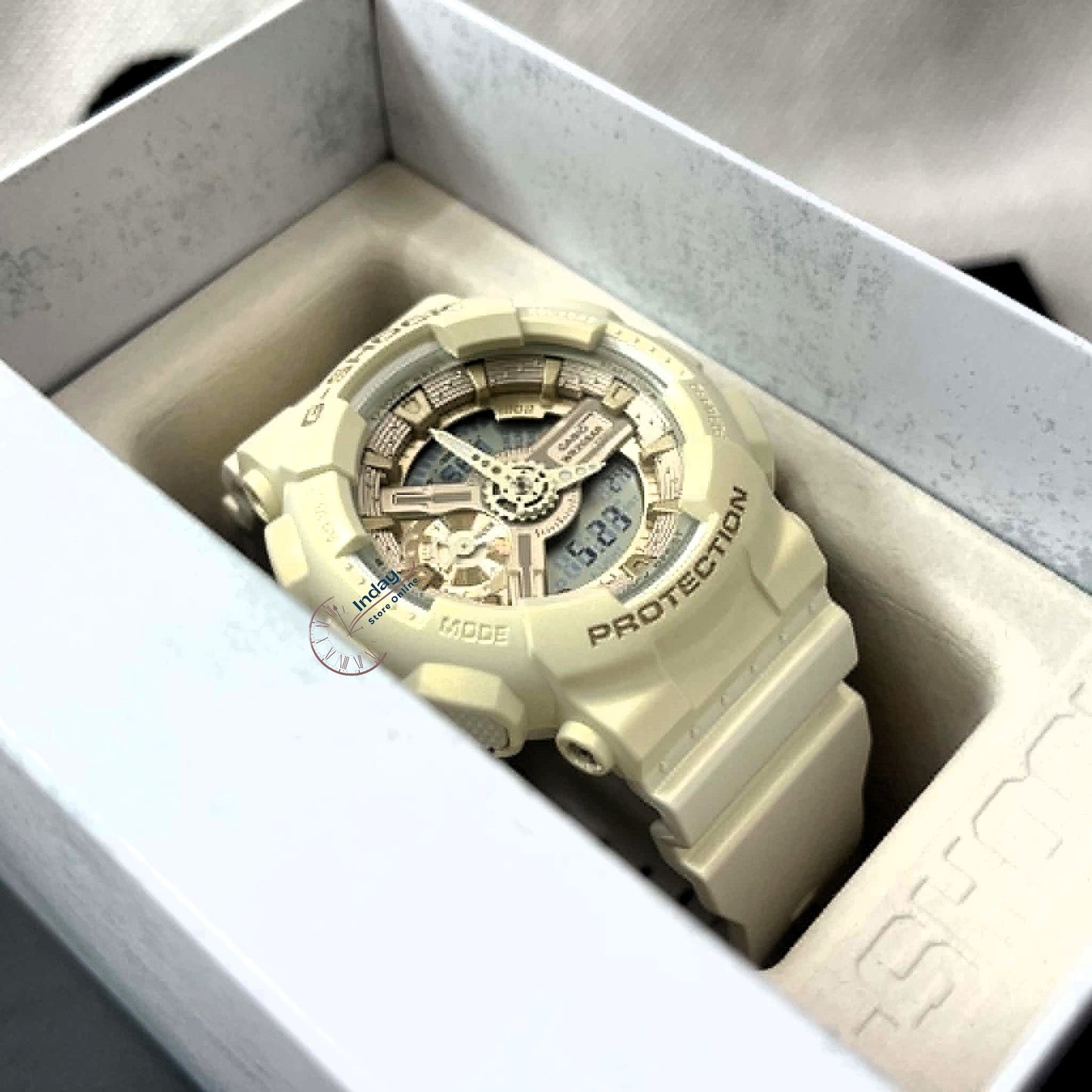 Casio G-Shock Women's Watch GMA-S110ST-7A Resin Band Mineral Glass Shock Resistant Magnetic Resistant