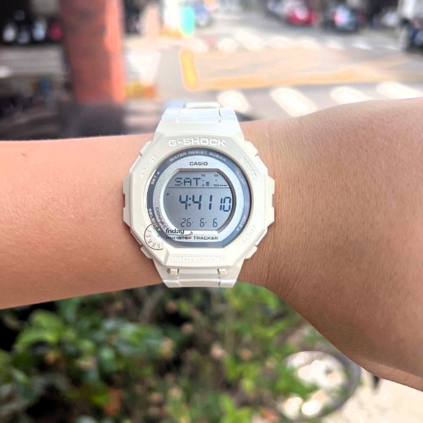 Casio G-Shock Women's Watch GMD-B300-7 Resin Band Shock Resistant Mineral Glass Bluetooth® Battery Life: 2 Years