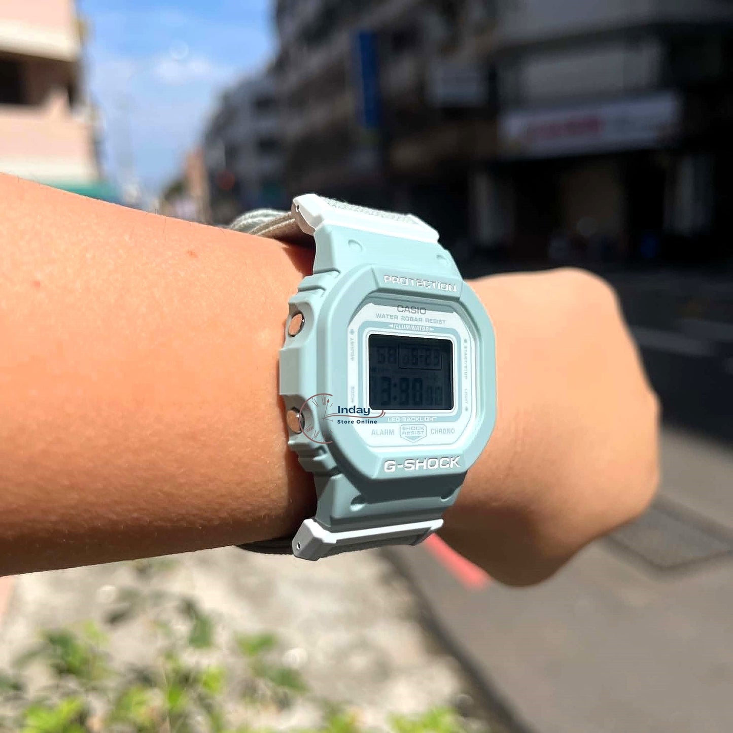 Casio G-Shock Women's Watch GMD-S5600CT-3 Digital New Arrival Cloth band Shock Resistant Mineral Glass