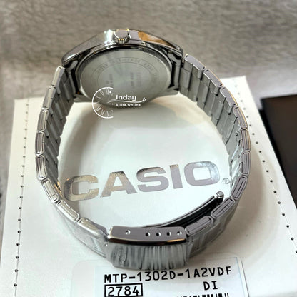 Casio Fashion Men's Watch MTP-1302D-1A2 Mineral Glass Stainless Steel Band