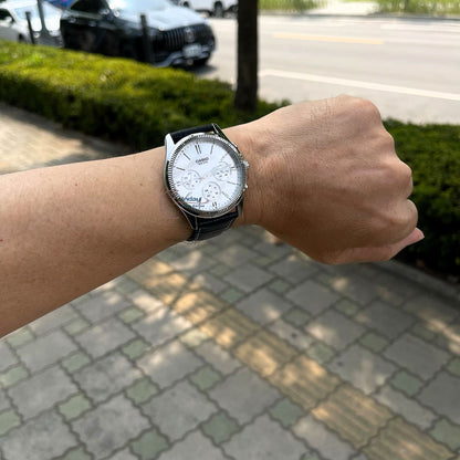 Casio Men's Watch MTP-1375L-7A Mineral Glass Genuine Leather Band