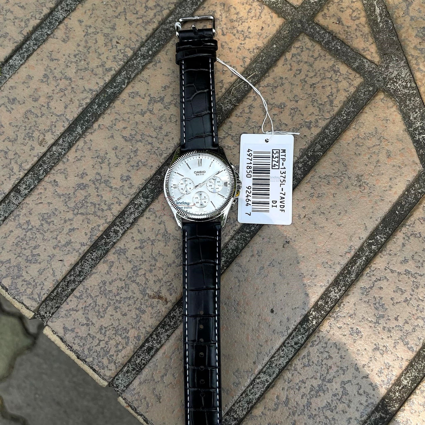 Casio Men's Watch MTP-1375L-7A Mineral Glass Genuine Leather Band