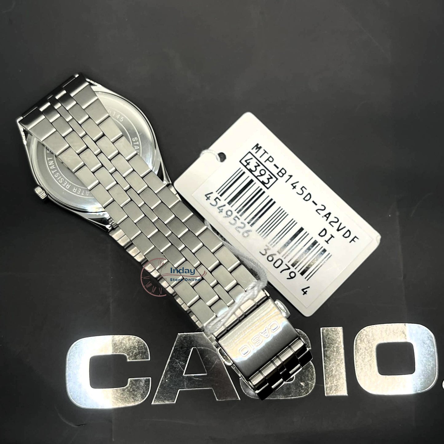 Casio Men's Watch MTP-B145D-2A2 Mineral Glass Stainless Steel Band