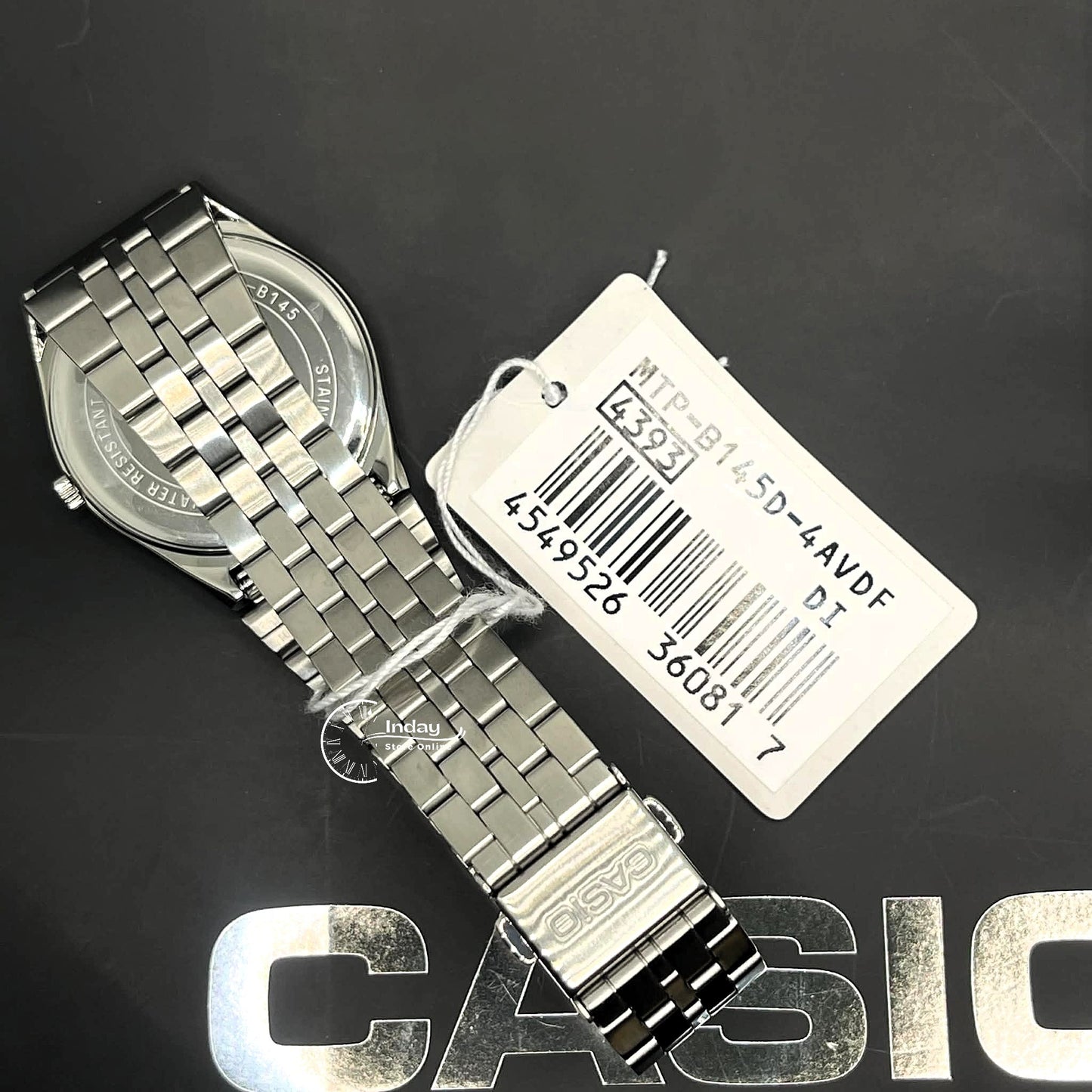 Casio Men's Watch MTP-B145D-4A Mineral Glass Stainless Steel Band