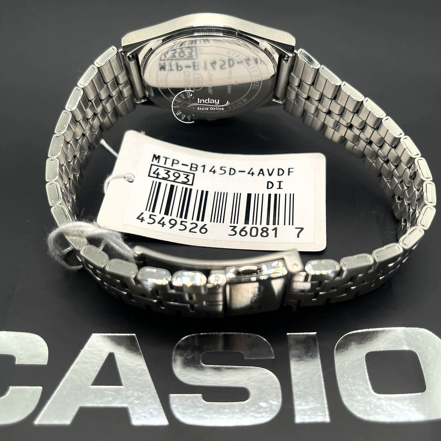 Casio Men's Watch MTP-B145D-4A Mineral Glass Stainless Steel Band