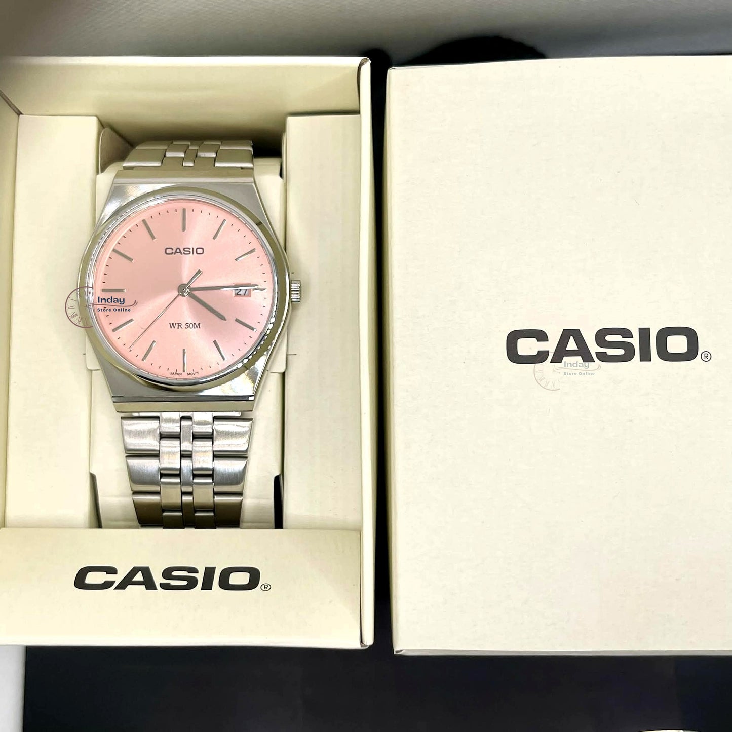 Casio Men's Watch MTP-B145D-4A Mineral Glass Stainless Steel Band