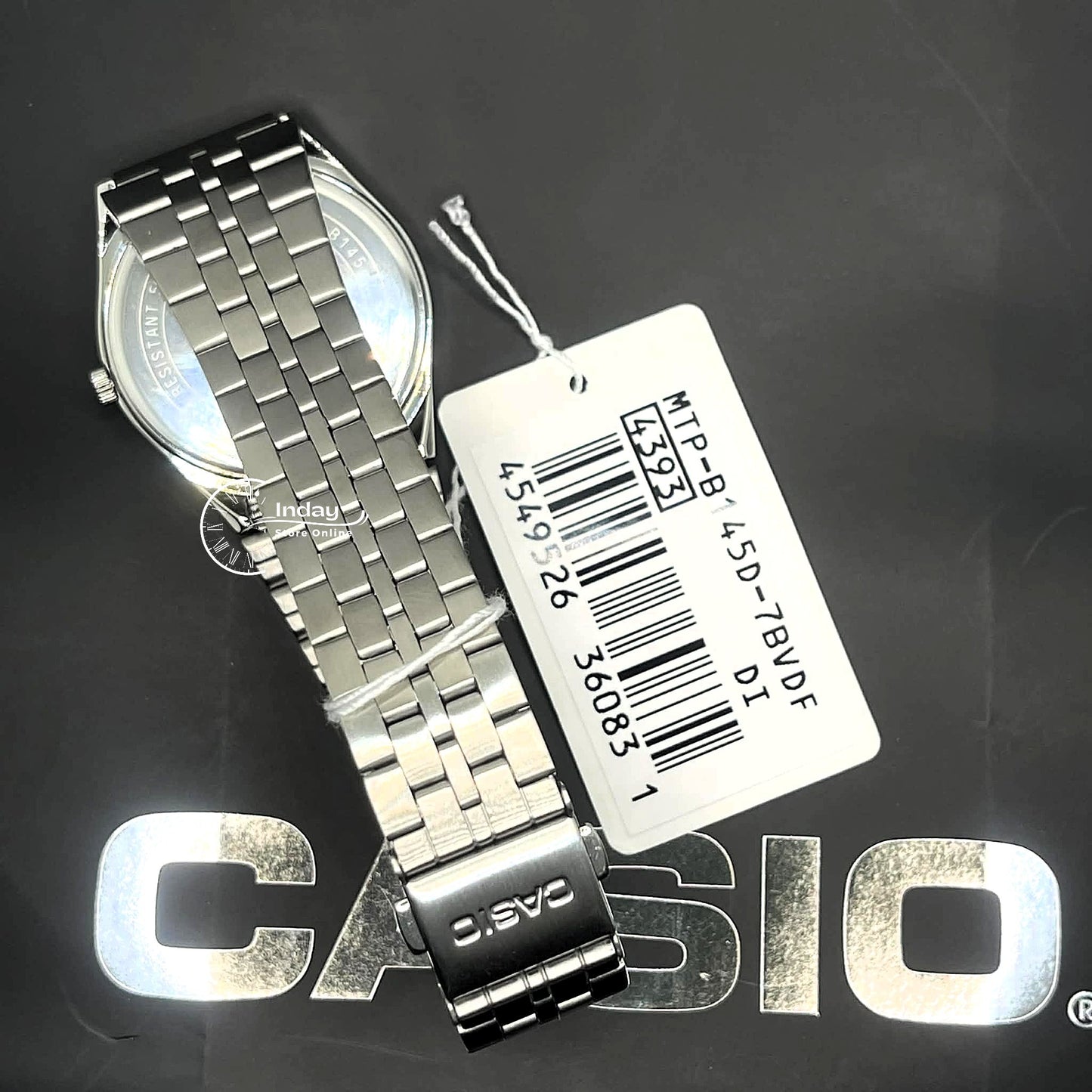 Casio Standard Men's Watch MTP-B145D-7B Mineral Glass Stainless Steel Band One-touch 3-fold Clasp