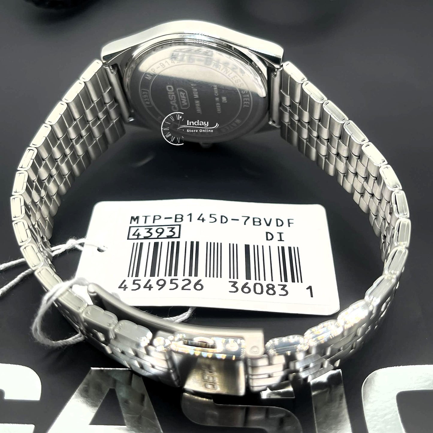 Casio Standard Men's Watch MTP-B145D-7B Mineral Glass Stainless Steel Band One-touch 3-fold Clasp