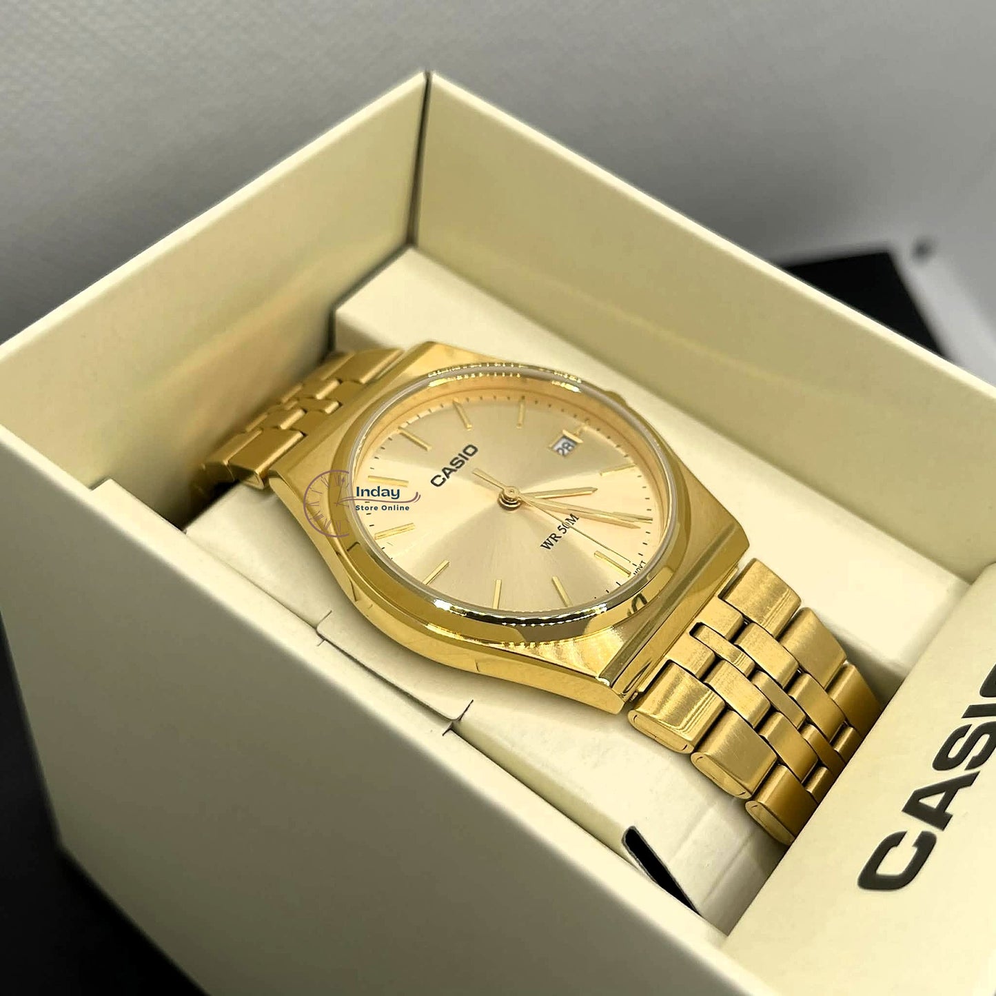 Casio Standard Men's Watch MTP-B145G-9A Mineral Glass Stainless Steel Band One-touch 3-fold Clasp