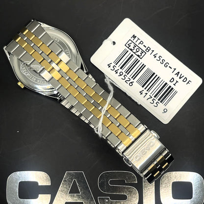 Casio Men's Watch MTP-B145SG-1A Mineral Glass Two-Tone Stainless Steel Band
