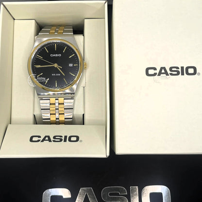 Casio Men's Watch MTP-B145SG-1A Mineral Glass Two-Tone Stainless Steel Band