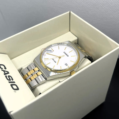 Casio Men's Watch MTP-B145SG-7A Mineral Glass Two-Tone Stainless Steel Band