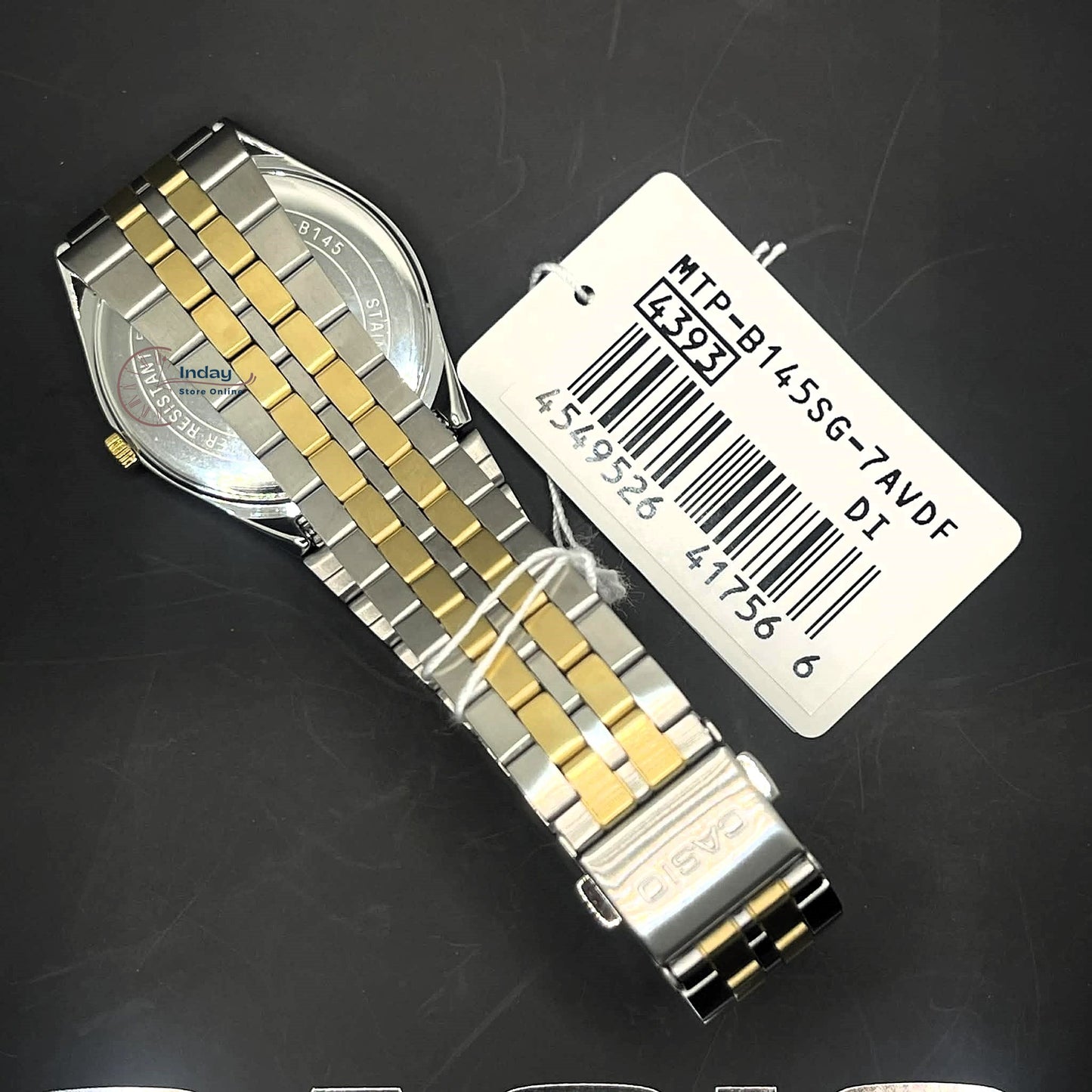 Casio Men's Watch MTP-B145SG-7A Mineral Glass Two-Tone Stainless Steel Band