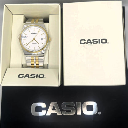 Casio Men's Watch MTP-B145SG-7A Mineral Glass Two-Tone Stainless Steel Band
