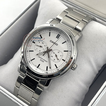 Casio Men's Watch MTP-E335D-7E Stainless Steel Band Mineral Glass