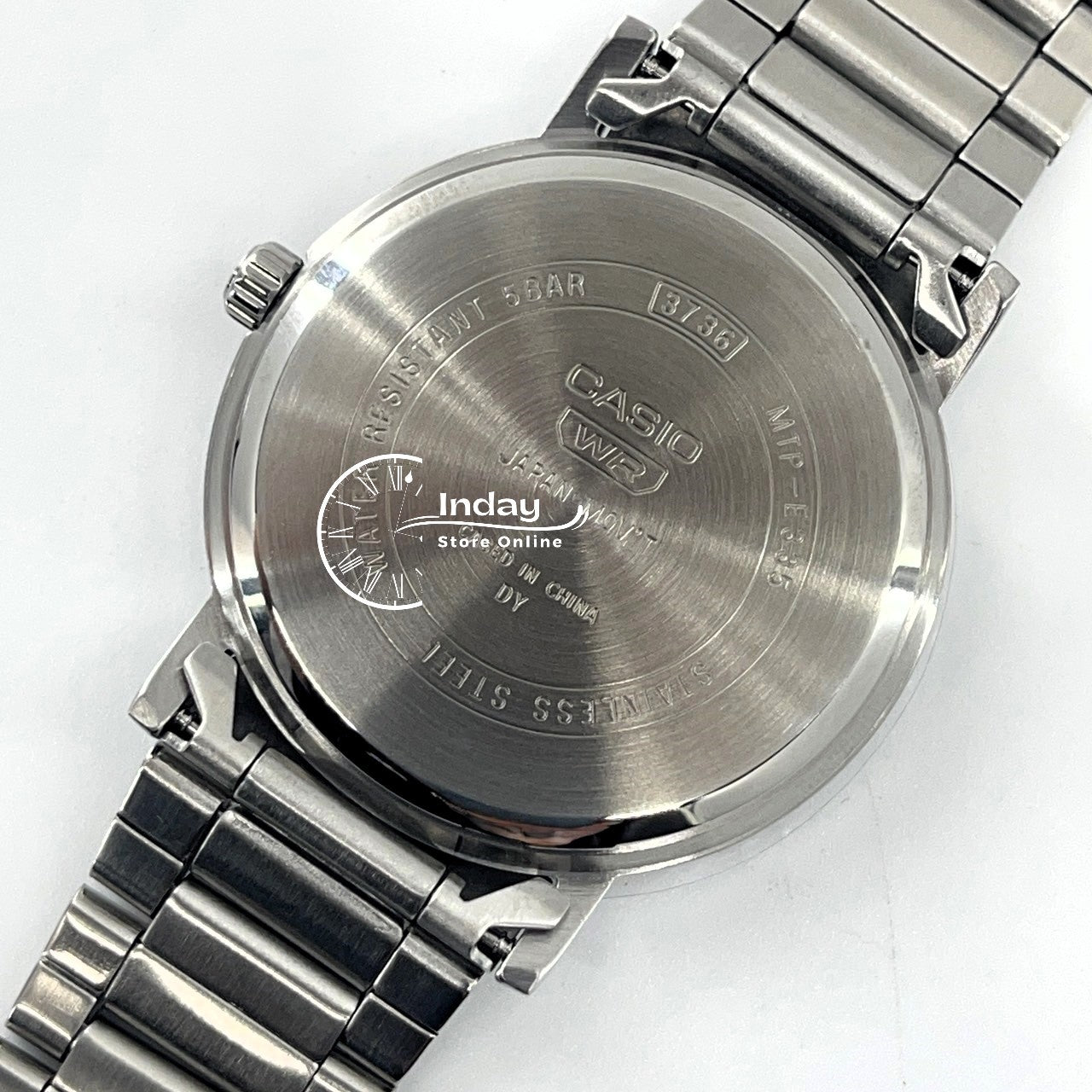 Casio Men's Watch MTP-E335D-7E Stainless Steel Band Mineral Glass
