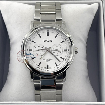 Casio Men's Watch MTP-E335D-7E Stainless Steel Band Mineral Glass