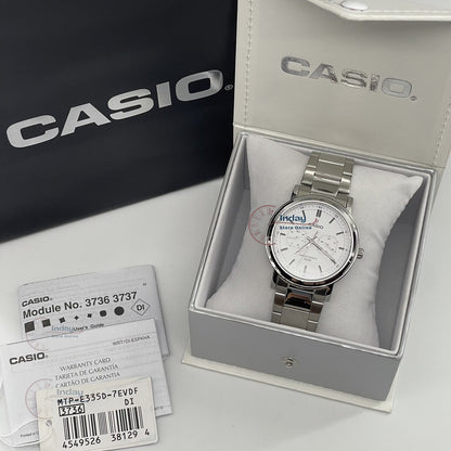 Casio Men's Watch MTP-E335D-7E Stainless Steel Band Mineral Glass