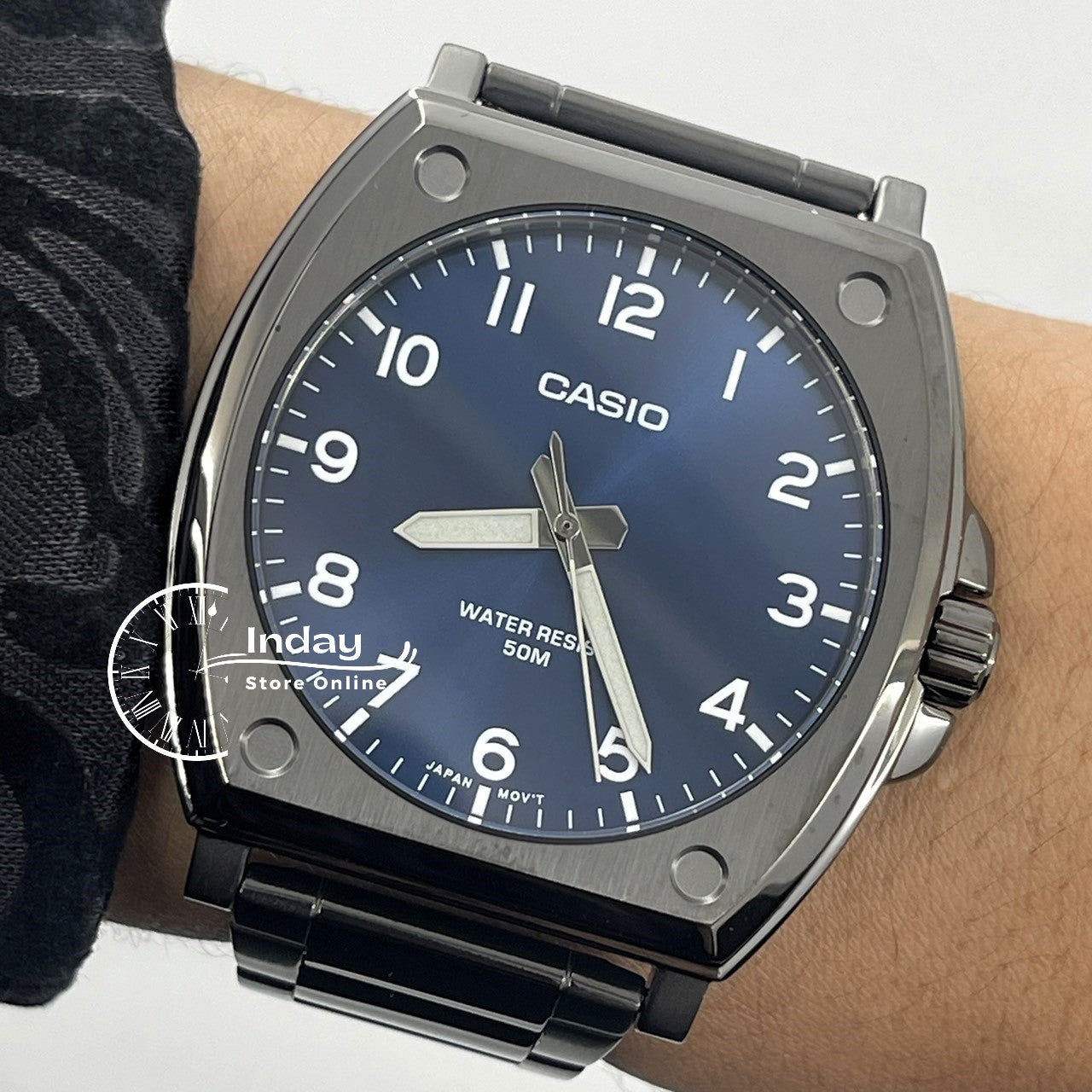 Casio Men's Watch MTP-E730B-2A Standard Analog Black Ion Plated Case