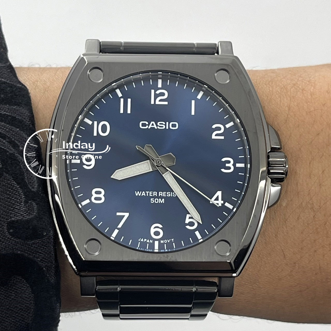 Casio Men's Watch MTP-E730B-2A Standard Analog Black Ion Plated Case