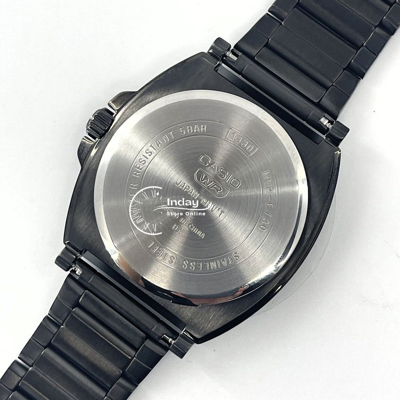 Casio Men's Watch MTP-E730B-2A Standard Analog Black Ion Plated Case