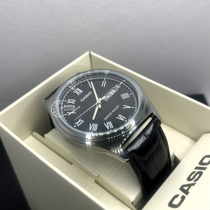 Casio Standard Men's Watch MTP-V006L-1B Enticer Men Black Leather Strap Mineral Glass