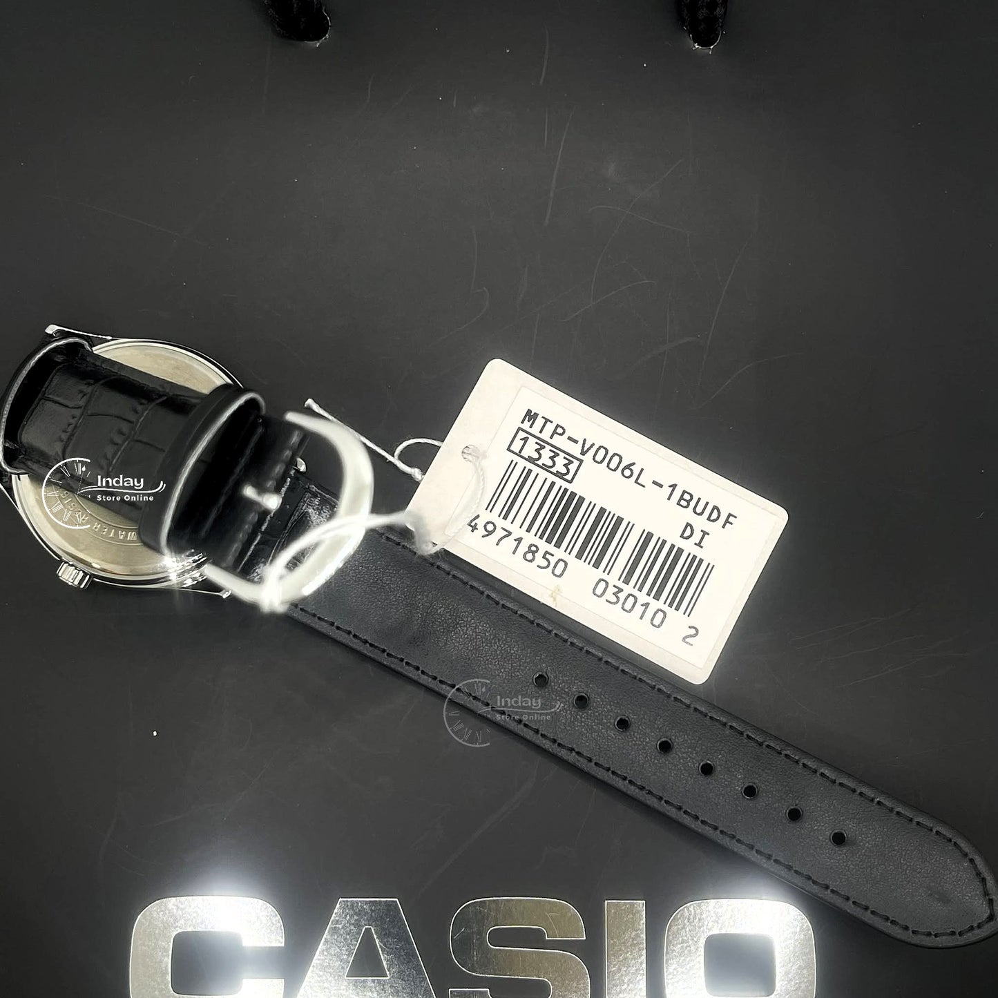 Casio Standard Men's Watch MTP-V006L-1B Enticer Men Black Leather Strap Mineral Glass