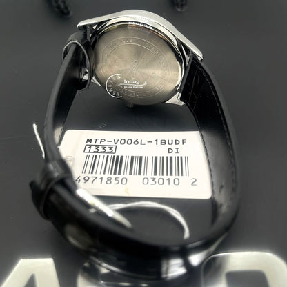 Casio Standard Men's Watch MTP-V006L-1B Enticer Men Black Leather Strap Mineral Glass