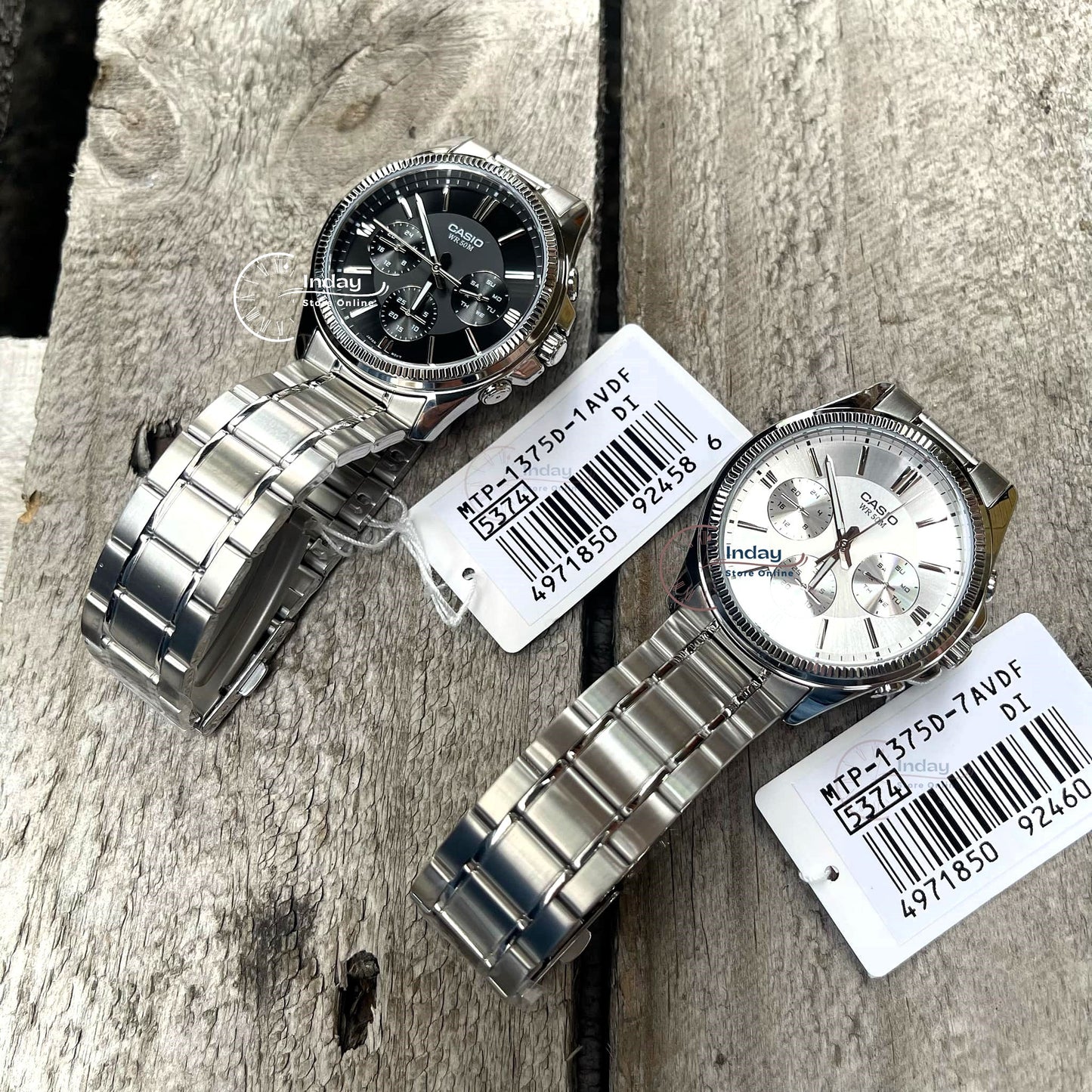 Casio Men's Watch MTP-1375D-7A Mineral Glass Stainless Steel Band One-touch 3-fold Clasp