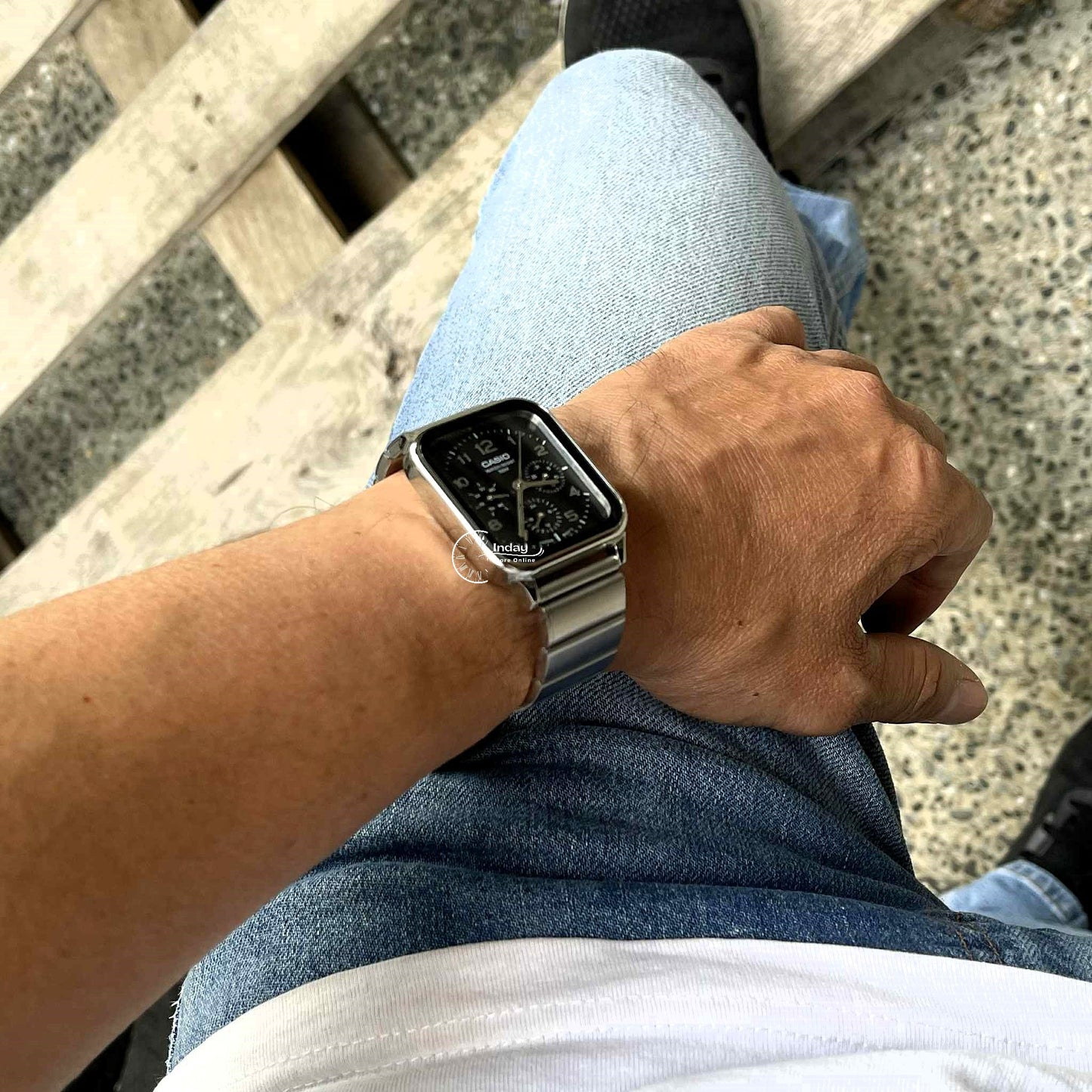 Casio Standard Unisex Watch MTP-M306D-1A Mineral Glass Stainless Steel Band