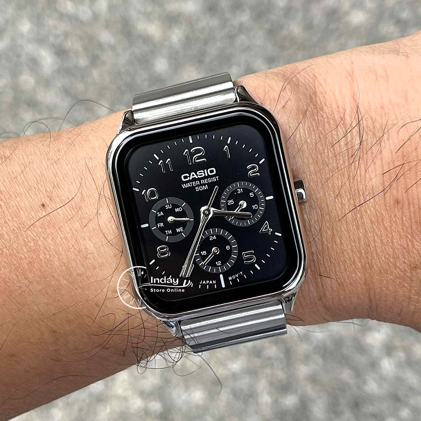 Casio Standard Unisex Watch MTP-M306D-1A Mineral Glass Stainless Steel Band