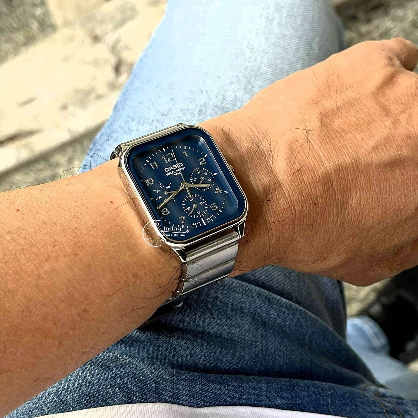 Casio Standard Unisex Watch MTP-M306D-2A Mineral Glass Stainless Steel Band