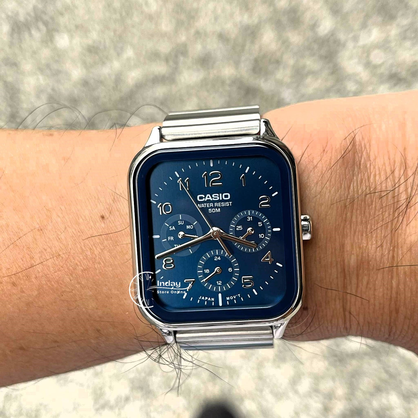 Casio Standard Unisex Watch MTP-M306D-2A Mineral Glass Stainless Steel Band