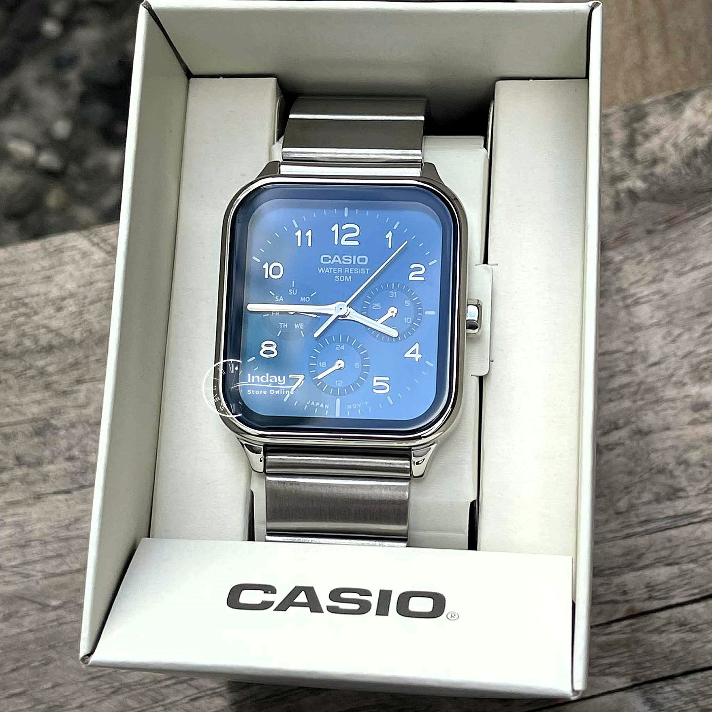 Casio Standard Unisex Watch MTP-M306D-2A Mineral Glass Stainless Steel Band