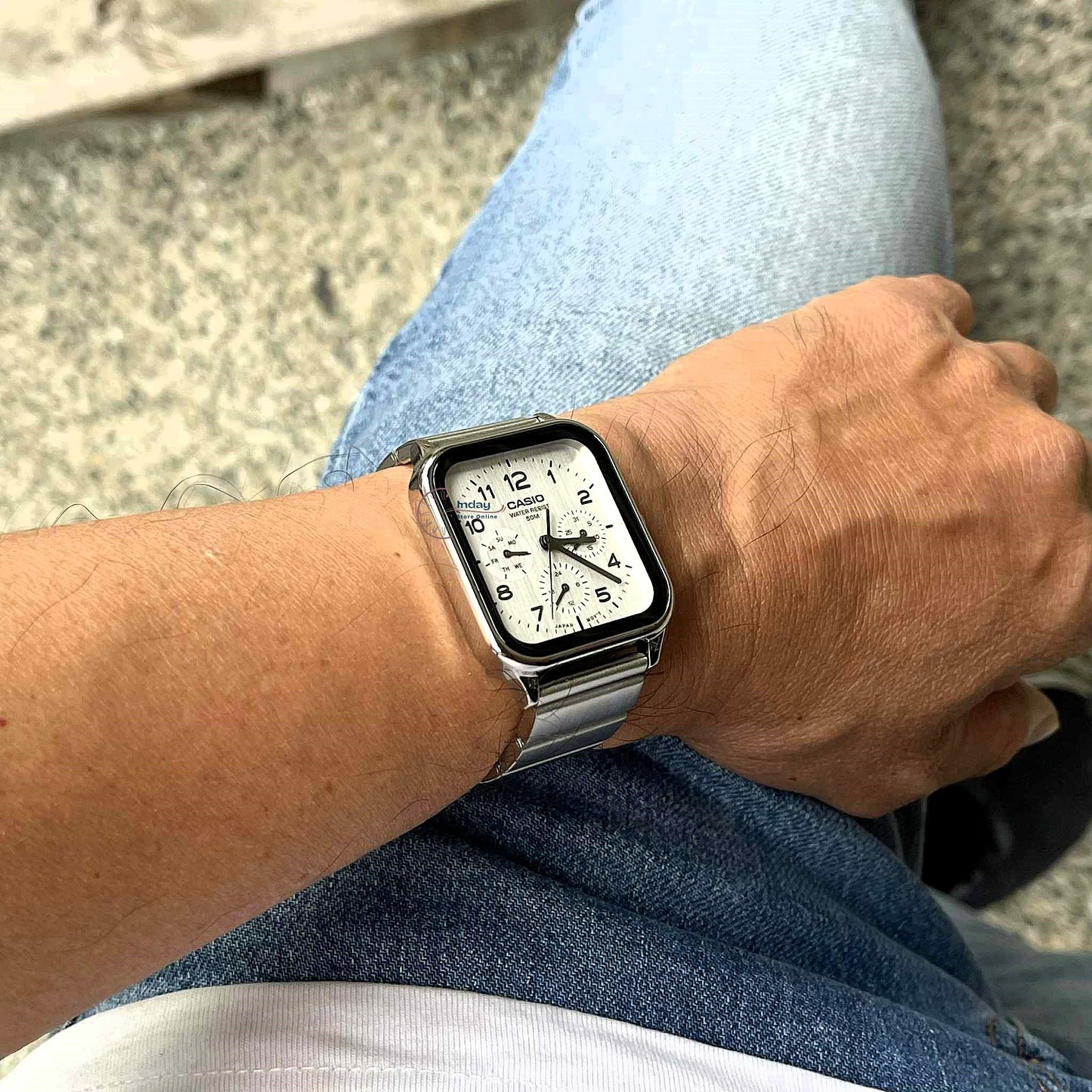 Casio Standard Unisex Watch MTP-M306D-7A Mineral Glass Stainless Steel Band