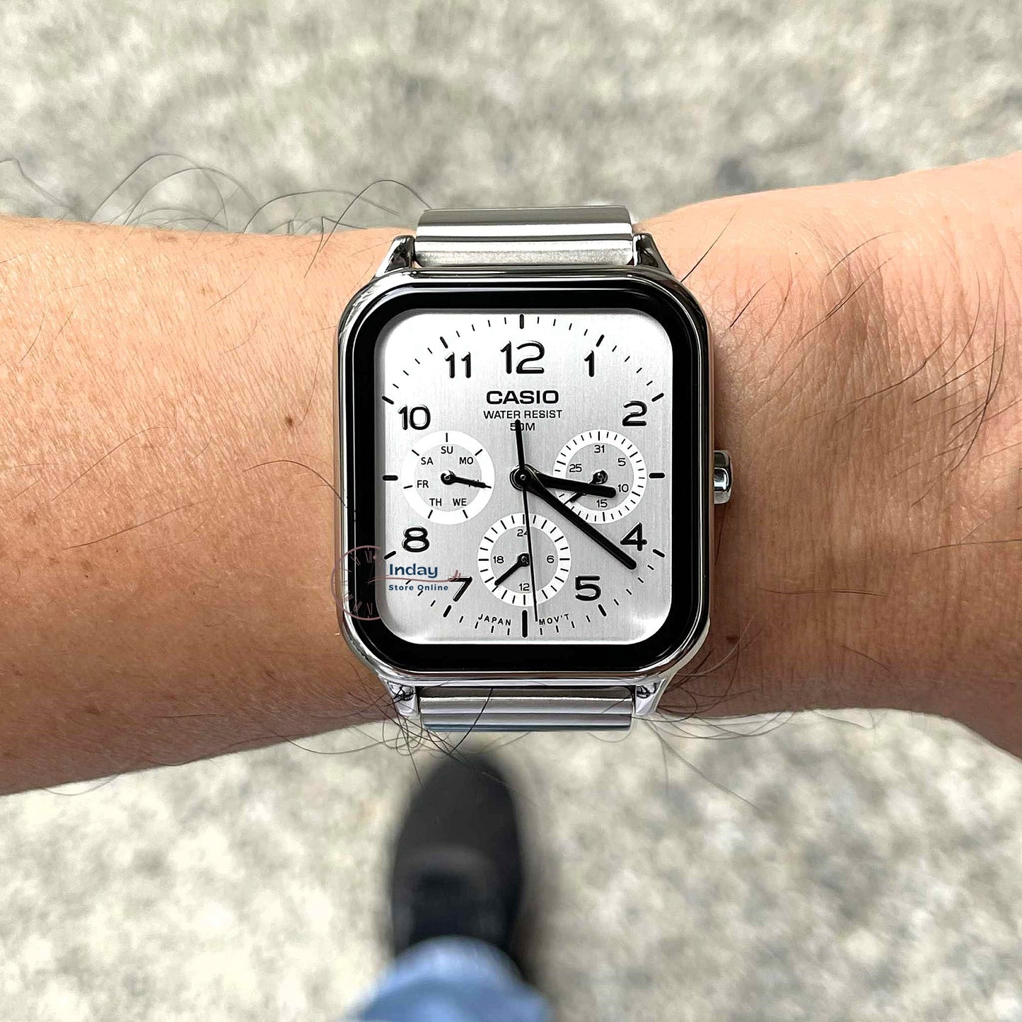 Casio Standard Unisex Watch MTP-M306D-7A Mineral Glass Stainless Steel Band