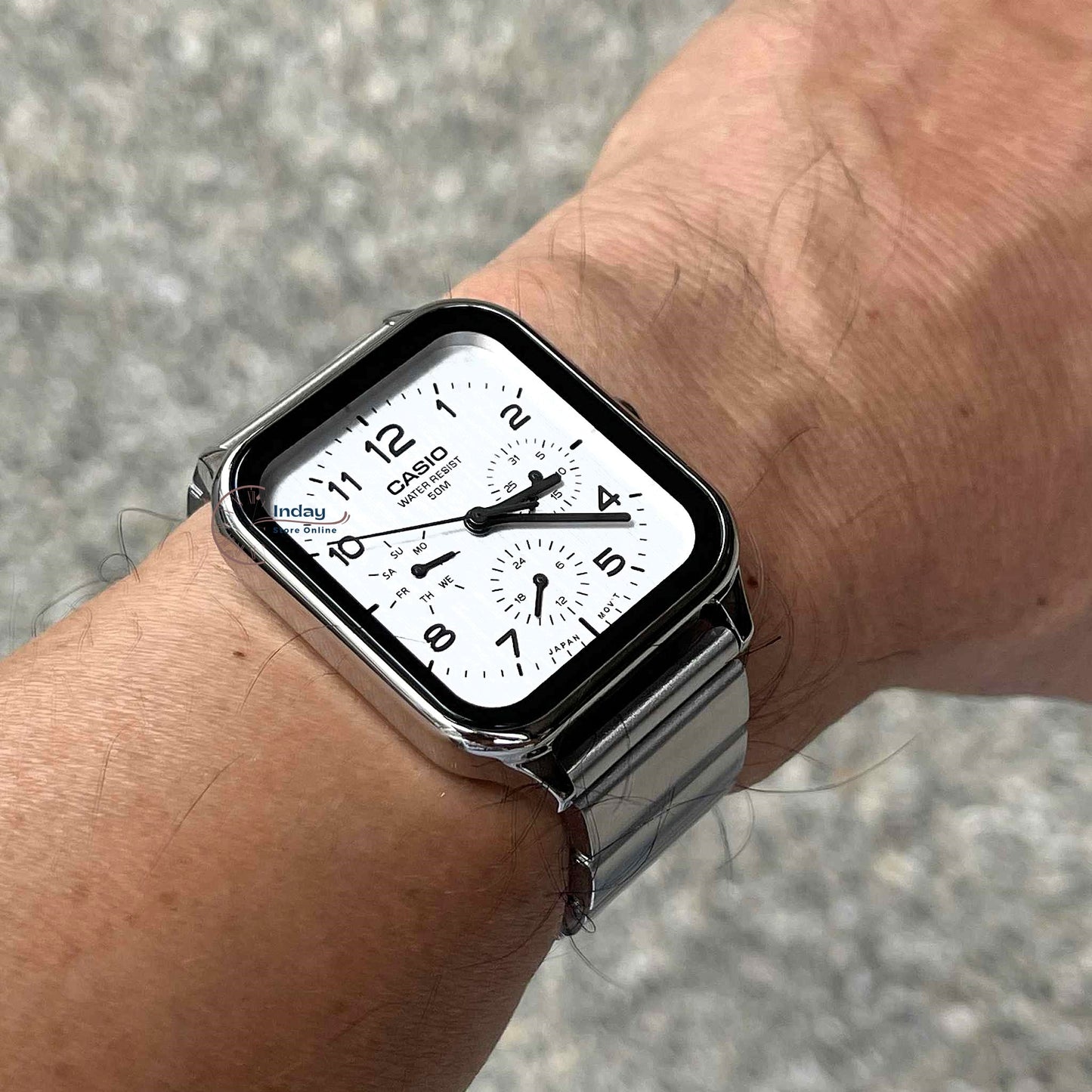 Casio Standard Unisex Watch MTP-M306D-7A Mineral Glass Stainless Steel Band