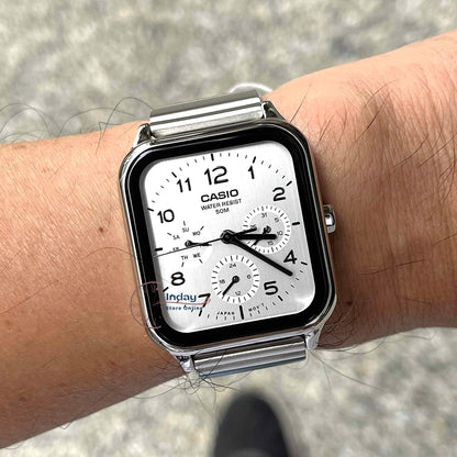 Casio Standard Unisex Watch MTP-M306D-7A Mineral Glass Stainless Steel Band