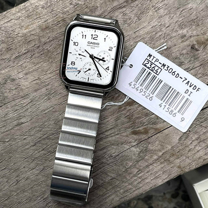 Casio Standard Unisex Watch MTP-M306D-7A Mineral Glass Stainless Steel Band
