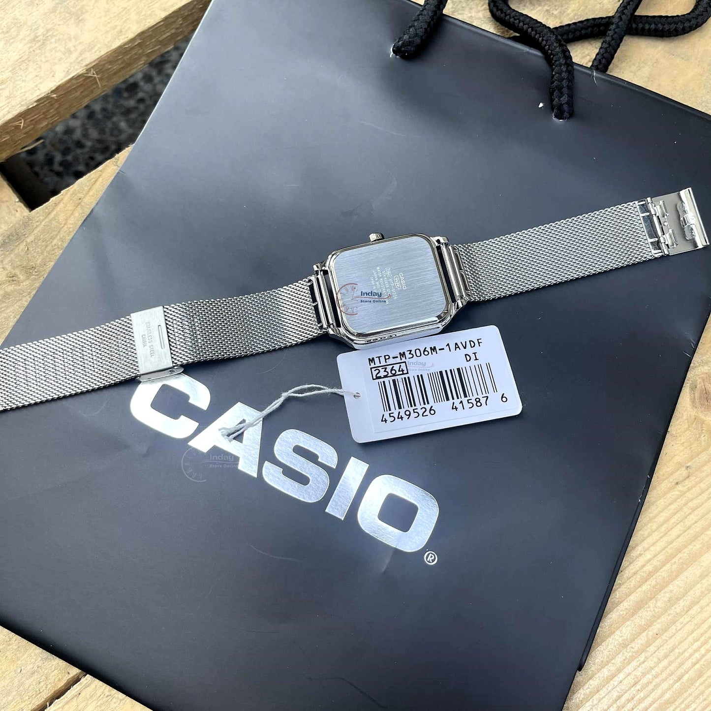 Casio Standard Unisex Watch MTP-M306M-1A Mineral Glass Adjustable Stainless Steel Mesh Band