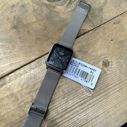 Casio Standard Unisex Watch MTP-M306M-1A Mineral Glass Adjustable Stainless Steel Mesh Band